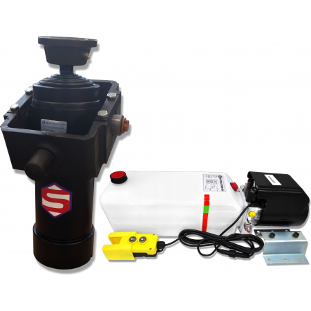 SIŁOWNIK HYDRAULICZNY Z KOŁYSKĄ SKOK 1432 AGREGAT 24V 2,0kW 2,6cc 11L